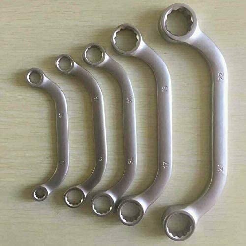 Klucz płaski, zestaw kluczy z grzechotką, klucz oczkowy, klucz do przeszkód 1 szt. 8-22 mm Half Moon Klucz oczkowy typu C Dwustronny metryczny klucz Torx do użytku profesjonalnego i majsterkowania (17