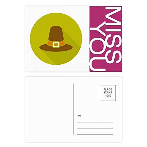 Jeu de cartes postales Thanksgiving motif chapeau de Miss pour remercier vos proches avec style