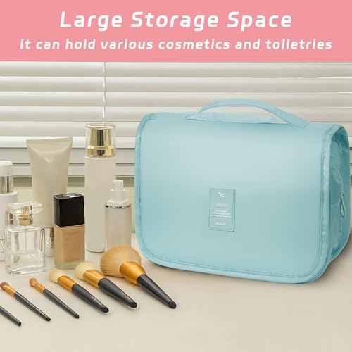 Image of Toiletry Bag Travel Bag with Hanging Hook for Women Men,Light Blue