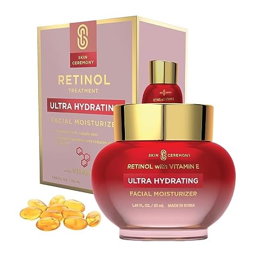 Skin Ceremony Hidratante de retinol e vitamina E – Creme hidratante antienvelhecimento para a pele para linhas finas, rugas e cicatrizes de acne – Testado por dermatologistas, beleza limpa, cuidados