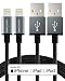 FosPower [2 Pack, 6 FT] Apple MFi Certified Lightning to USB Cable [Nylon Braided | Full Speed Charging] Compatible with Apple iPhone 11 / 11 Pro / 11 Pro Max, iPad 10.2 inch (Gray)