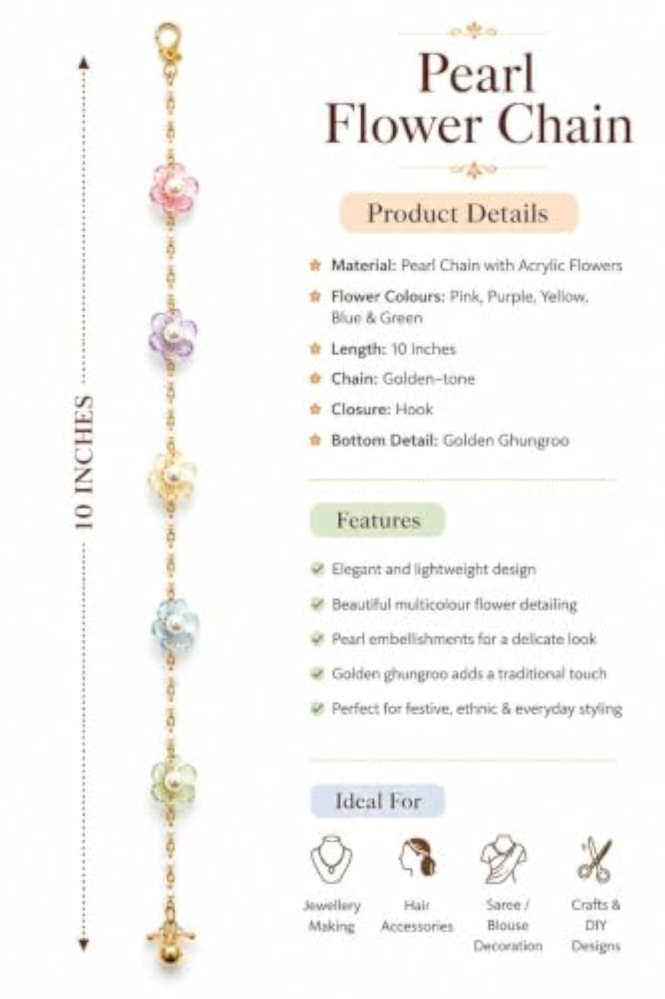Personalised Birth Flower Metal Keychain with Initial Charm