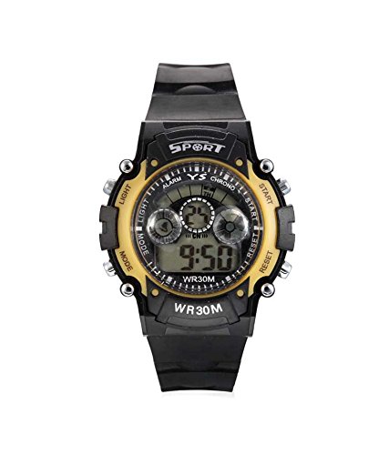 TESLO Sport Digital Round Dial Sport Style Trendy Rubber Streap Yellow and Black Color Digital System Watch for Boys and Childrens and Men |3 Month Warranty| (B075FVB43N) Amazon Price History, Amazon Price Tracker