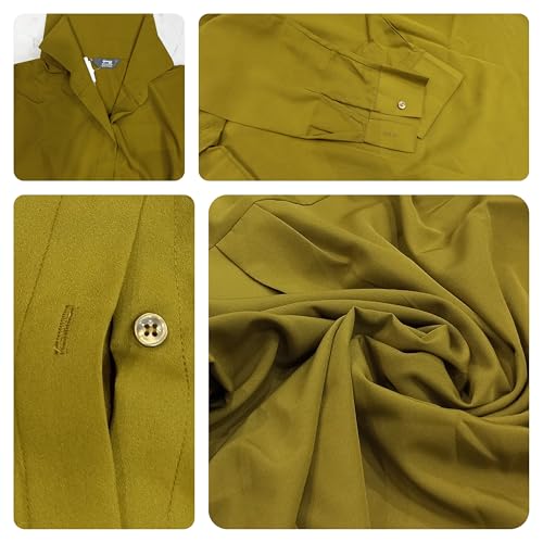 Image of GRECIILOOKS Women's Oversized Fit Rayon Crop Top Shirt | Comfortable Rich Korean Button Down | Workwear Top for Office & Casual Outfit