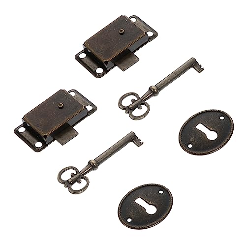 Housoutil 2pièces Serrures De Meubles De Style Antique Set Pour Boîtes Et Armoires Design Décoratif Et Facile à Installer