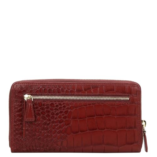 Image of Da Milano Premium Leather Wallet for Women | Multi Compartment Travel Wallet - Cherry Red