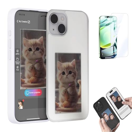CAVAJP New Smart NFC E-Ink Phone Case Classic Color,Samsung Case,Smart Ink Screen Phone Case for iPhone13/14/15/Pro/Pro Max,Smar