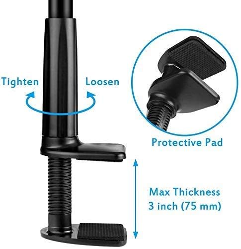 Image of Universal Mobile Phone Holder & Tablet Holder with 360 Rotation Cell Phone Holder, Mobile Phone Stand, Lazy Bracket, Flexible Long Arms Clip Mount for All Smartphone