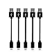 Price comparison product image Short Micro USB Cable, DETHINTON [5 Pack 25CM] Short Nylon Braided High Speed USB to Micro USB Charging Cables Compatible Android Device.(Black)