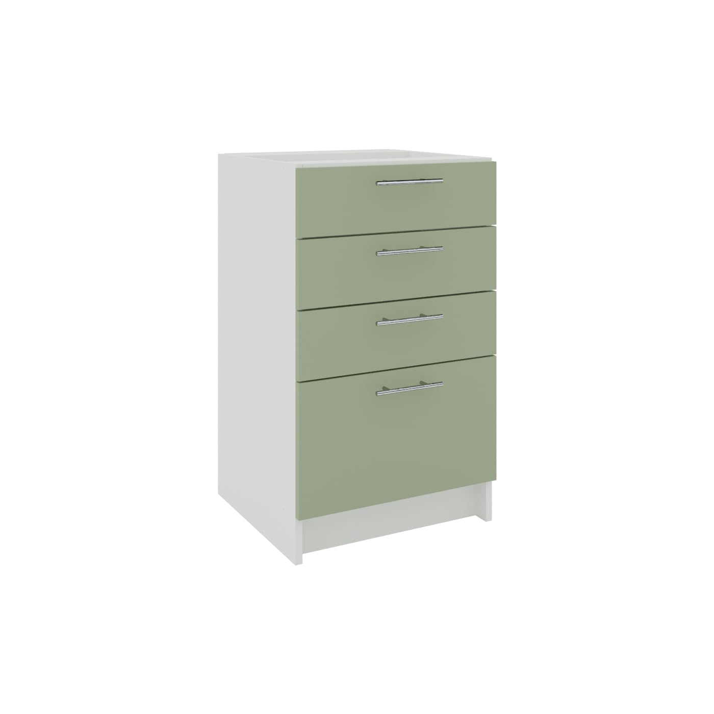 JD Greta Fixed Height 500mm Kitchen Drawer Base Cabinet Floor Unit (Without Worktop) – Sage Green Matt — image 1