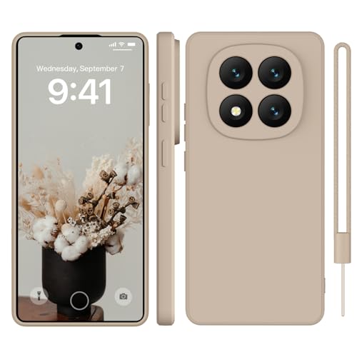 WXX für Xiaomi Redmi Note 14 Pro 5g Hülle Silikon Case Handyhülle Dünn Slim mit Microfiber Kratzfeste Rundumschutz Case Hülle für Xiaomi Redmi Note 14 Pro 5g 6.83 Khaki
