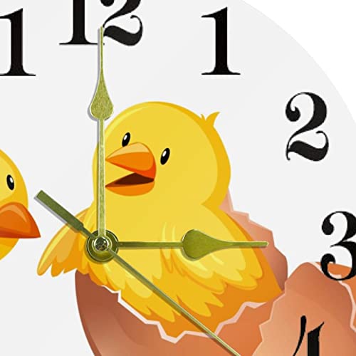 Horloge murale Chicken 25,4 cm silencieuse à piles pour cuisine