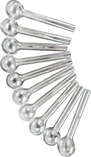 10 pipas de cristal para crack, pipa de aceite, tubo de cristal, transparente, 4 pulgadas de longitud