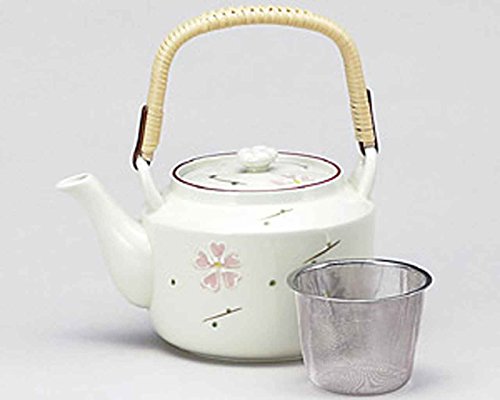 Watou.asia Shidare-Ume 840cc Japanese Teapot White Porcelain Made in Japan