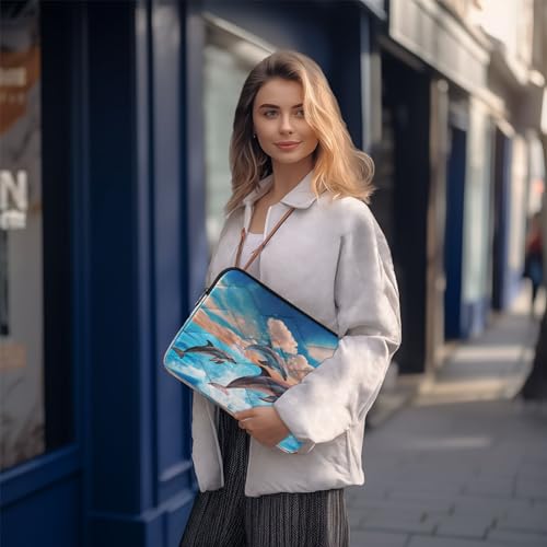 Funda para portátil con diseño de delfines para laptops de 13-14 pulgadas miniatura 7