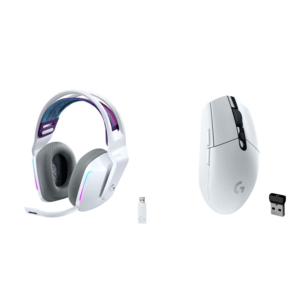 Logitech G733 Lightspeed Wireless Gaming Headset with Suspension Headband with Logitech G305 Lightsp