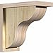 Ekena Millwork COR06X12X12CAR01RDF 6"W x 12"D x 12"H Carmel Rough Sawn Corbel w/Backplate, Douglas Fir