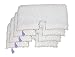 4pc Washable Replacement All Purpose Micro-fiber Steam Pocket for Shark Steam Pocket Mop S3501, S3601, S3801, S3910