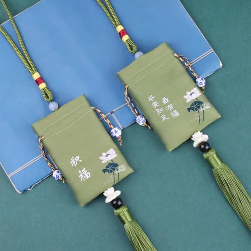 Sachet aromático bordado estilo antiguo portátil para auto 2 piezas miniatura 2