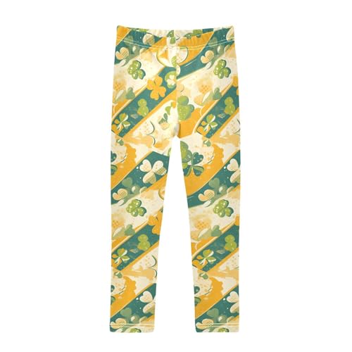KLL Shamrock and Polka Dot Toddler Girls' Active Leggings Soft Full Length Sweatpants Exercise