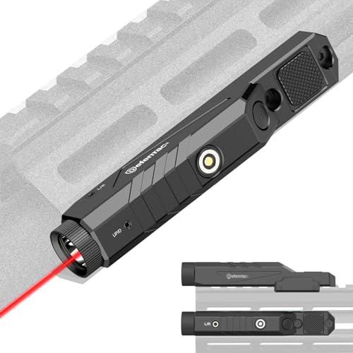 DEFENTAC 1600 Lumens Red Laser Light Combo for Picatinny/M-Lok rail