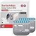 Produktbild SwitchBot Wlan Schalter 2PM (2er-Pack), kompatibel mit Alexa/Apple Home/Google Home, Leistungsmessendes Relaisschaltmodul mit integriertem Bluetooth Repeater und Trockenkontakt, Wi-Fi 2,4GHz, 16A
