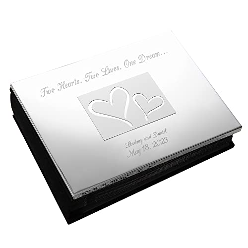 Personalization Universe Our Love Ever After Personalized Photo Album - Holds 80 4x6 Photos - Ideal Engagement & Wedding Gifts for Couples - Custom Engraved Silver-Plated Cover