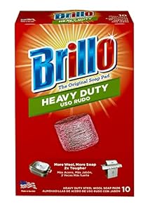 Brillo Heavy Duty Stahlwolle Seife Pads, 10 Stück, Rot