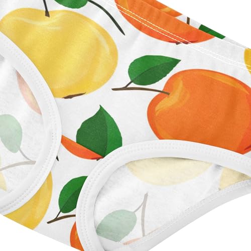 Fruit White Girl Panties Cute Toddler Girls Underwear Cotton Print Kids Briefs Undies 2t4