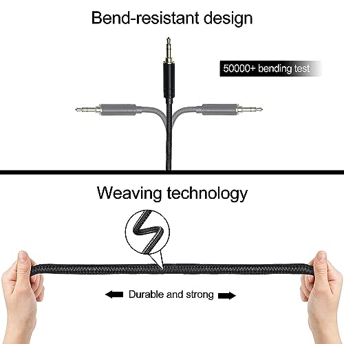 AX 3.5MM Upgraded Replacement Headphones Balanced Headphones Audio Cable for Sony MDR-Z7、 Z5、Z7M2、Z1R BEYERDYNAMIC T1、T5,Stereo Dual 3.5mm Male to 3.5mm 4.3FT - Image 3