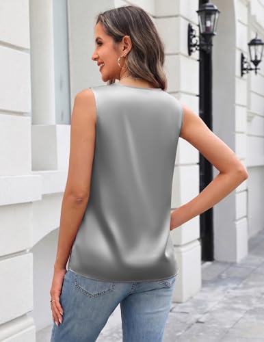 Zeagoo Tank Tops for Women 2026 V Neck Silk Satin Camisole Fashion Clothing - image 2