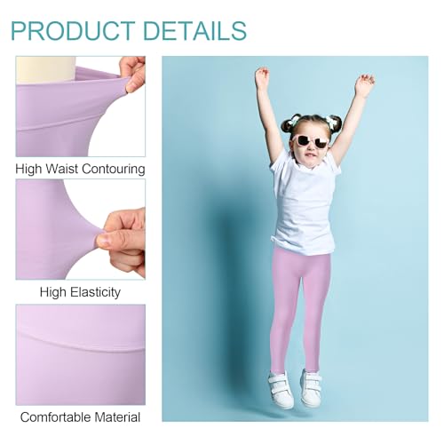 Boyiee 4 Pcs Girls Athletic Leggings Kids Running Yoga Pants Workout Active Dance Tights for Youth2