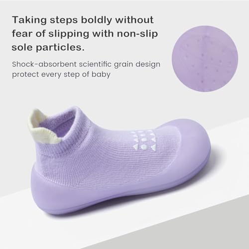 image for Bearbay Baby Sock Shoes Baby Walking Shoes Infant Non-Slip Breathable 