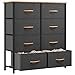 Produktbild YITAHOME kommode mit Schubladen, Schrank mit 8 Schubladen aus Stoff, Aufbewahrungskommode Industrial Stil für Schlafzimmer, Wohnzimmer,Flur, Dunkelgrau Aufbewahrungsschrank