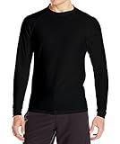 Loose Fit Swim Shirts For Men - Long Sleeve UV 50 + Sun Protection Swimwear - Play In The Sun All Day With No Sunburn - The Softest Most Comfortable Swimming Clothing (Black, XL)