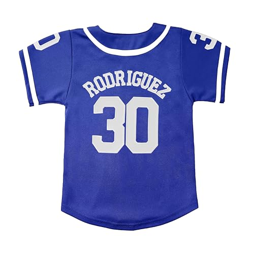 Camiseta de beisebol infantil The Sandlot Benny The Jet Rodriguez #30 Movie Stitched Baseball Shirt