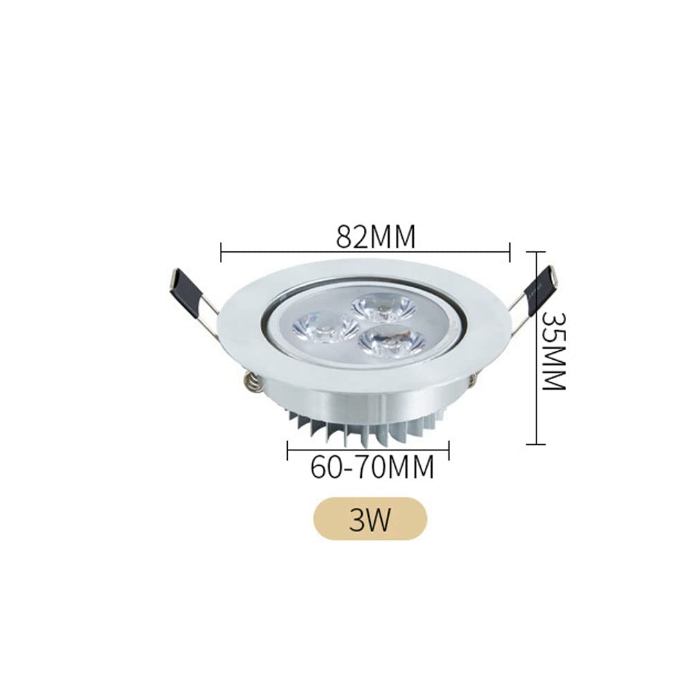 Focos Led Empotrables para Techo, Paquete De 6 Unidades, Ajustables, De Montaje Empotrado, Focos Direccionales para Interiores, Luces para Cuadros De Galería De 3 W Y Min,6000k
