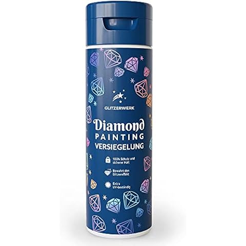 Glitzerwerk Diamond Painting Versiegelung - Für strahlend glitzernde Bilder & festen Halt deiner Steinchen - 250 ml Cover