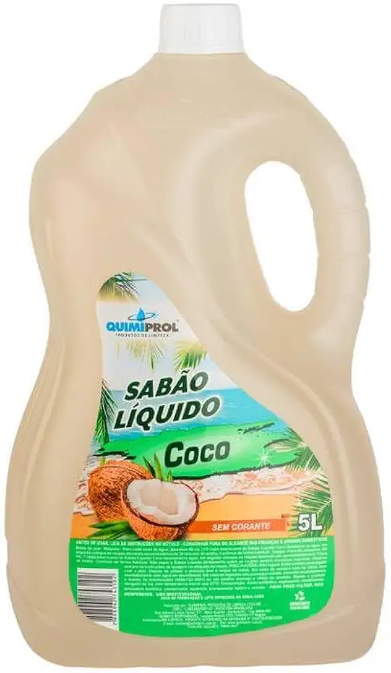Sabão Líquido Lava Roupas Côco Para Roupas Delicadas 5 Litros