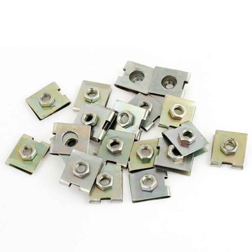 20 x Spring Metal Plate U-Type Clips Speed Nut M6 for Panel mudguard