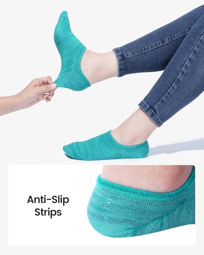 Image of IDEGG No Show Socks Women 10 Pairs Low Cut Anti-Slid Novelty Athletic Casual Invisible Liner Socks