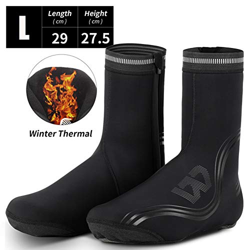 Mulmagni West Biking Cycling Overshoes Impermeável Fleece Quente MTB Bike Shoe Cover, L, 290*280