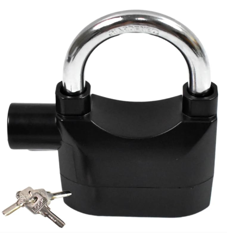 High Security Alarm Padlock with 110 dB Loud Sound | Weather Resistant Anti-Theft Lock with 3 Keys | Ideal for Home, Gate, Bike, Shed, Garage & Office-image-22