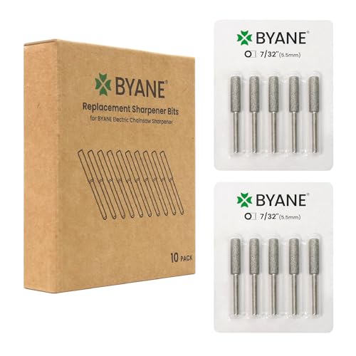 Byane Diamond Chainsaw Sharpening Bits 7/32" (5.5mm) 10PCS