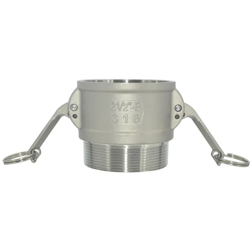 Acoplamiento Rápido Tipo B de Acero Inoxidable 304 con Ranura Camlock de 1/2", 3/4", 1", 1-1/4", 1-1/2", 2", 2-1/2", 3" Y 4" para Adaptador de Conexión de Cerveza Casera./ Color/4"