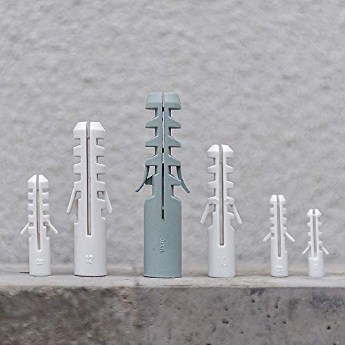 T.K.Excellent Plastic Drywall Ribbed Anchors Solid Materials Drywall Anchor Assortment Kit,405 Pcs - Thumbnail 2