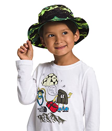 THE NORTH FACE Class V Brimmer Kids Hat Deep Grass Green Mountain Panorama Print Sz M