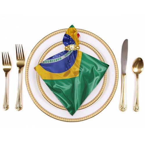 Servilletas de Tela con Bandera Americana y Brasileña 2 PCS miniatura 3
