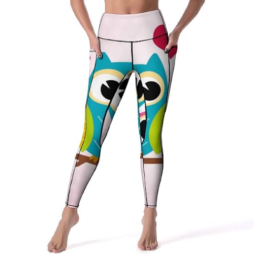Legging femmes Hiboux pantalon de sport et yoga idéal du studio au jogging matinal