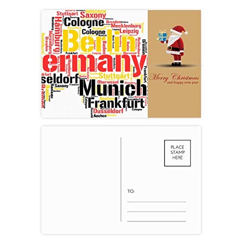 Cartes postales d'Allemagne avec nom de ville : lot de 20 souvenirs de voyage